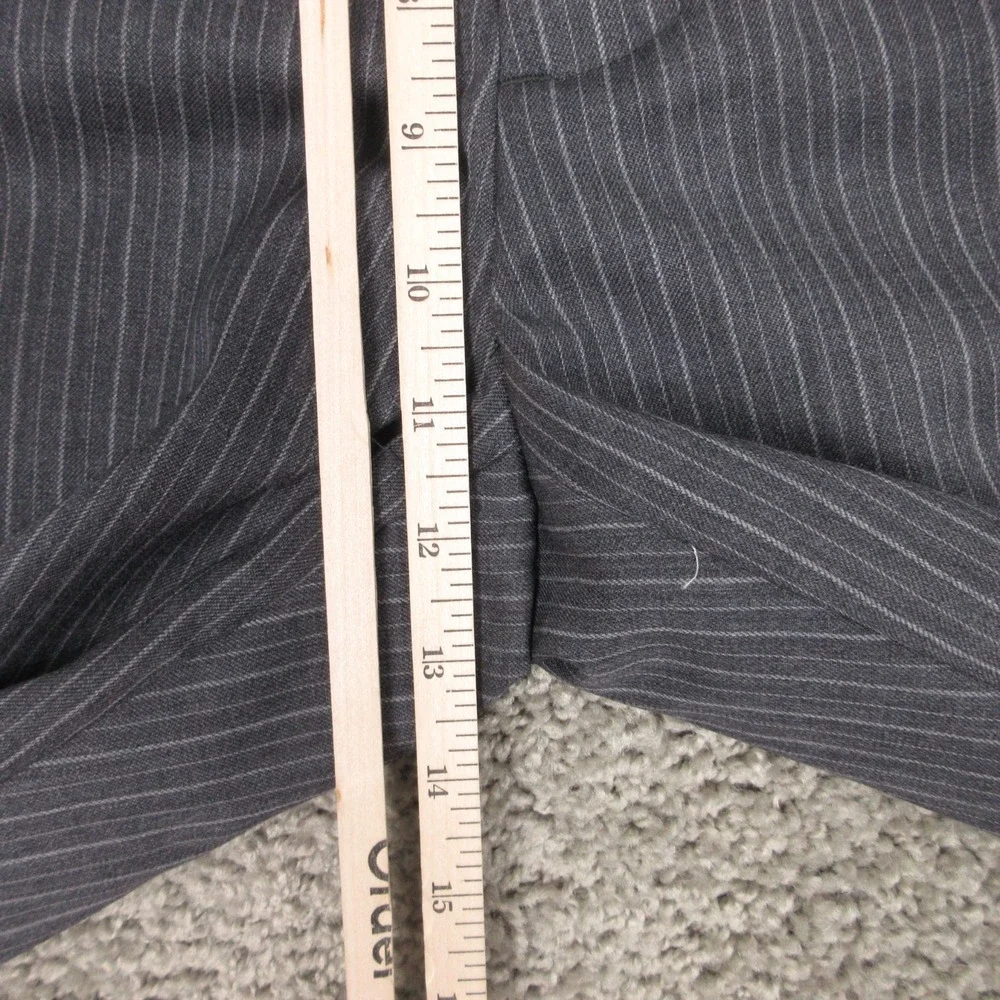 Banana Republic Pants Mens 33x32 Gray Pinstripe Dress Trousers Wool Straight NEW